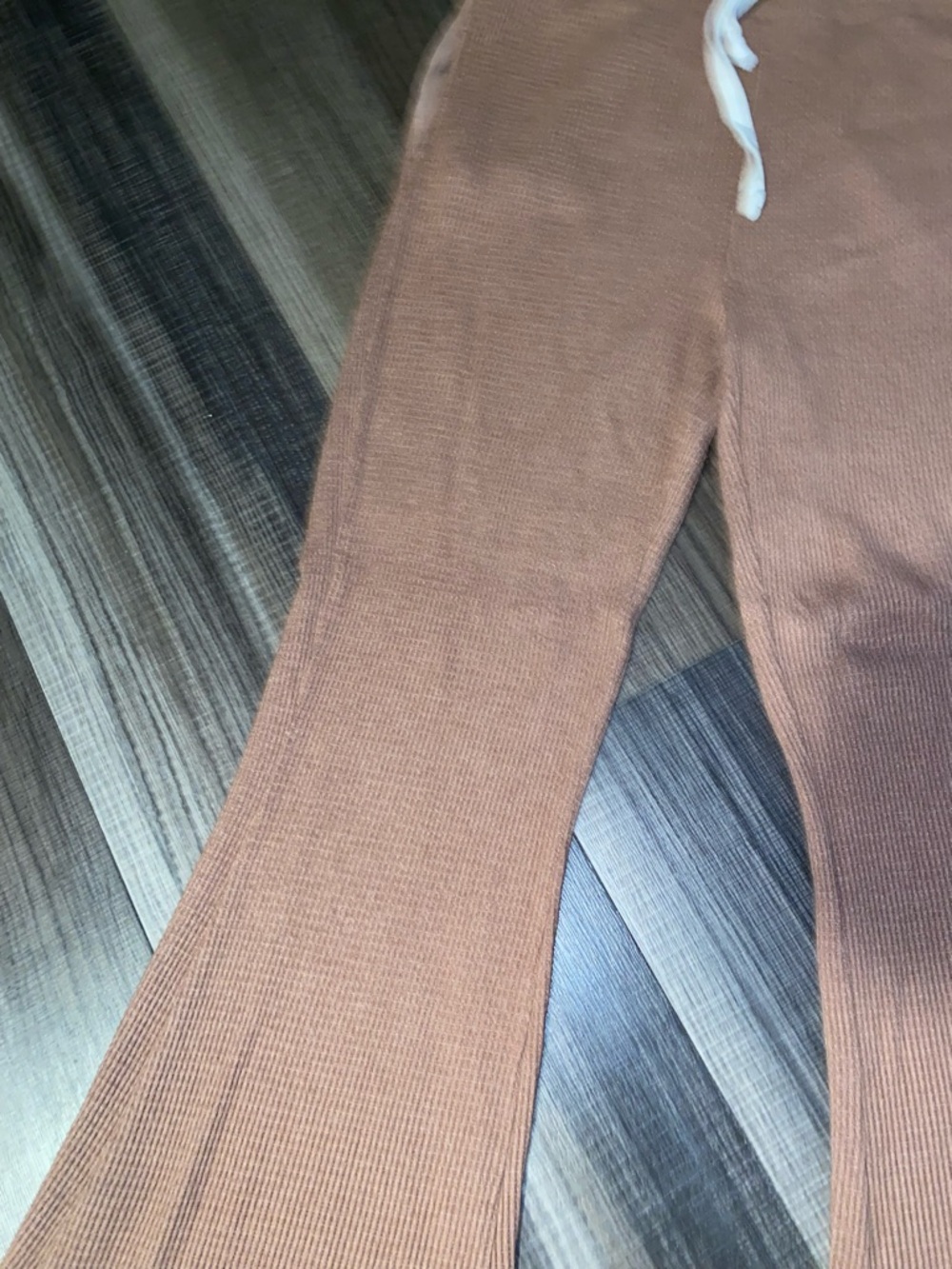 American Eagle Brown Knit Flared Sweatpants - Picture 7 of 9